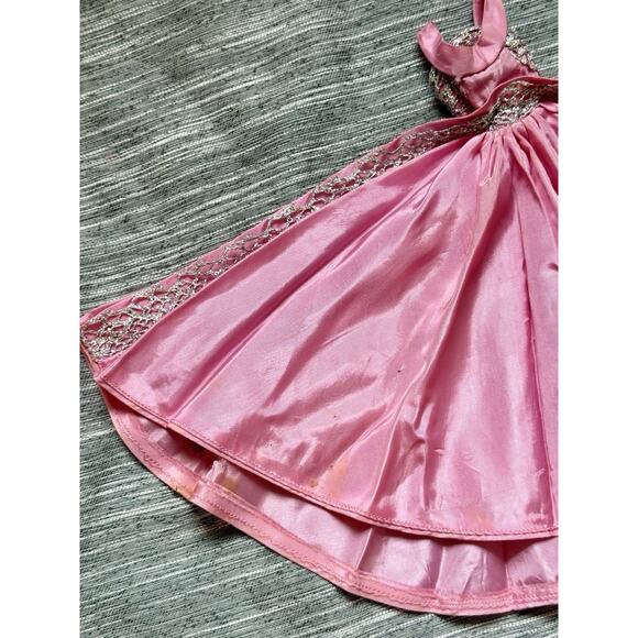 1963~BARBIE "SOPHISTICATED LADY"#993~PINK SILK GOWN+ ROSE VELVET COAT TLC - Picture 7 of 16